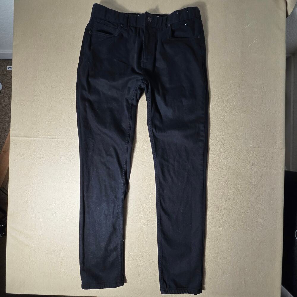 Topman Men's Stretch Skinny Jeans In Black W36 L34